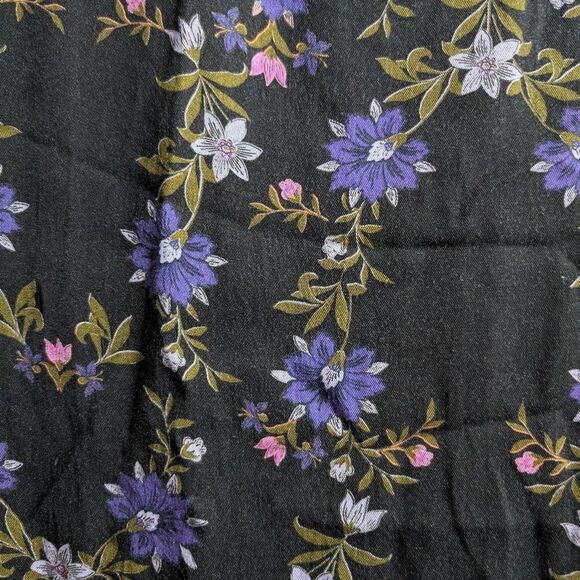 Urban Outfitters Black Floral Print A Line Shift Dress Size Medium - Picture 5 of 6